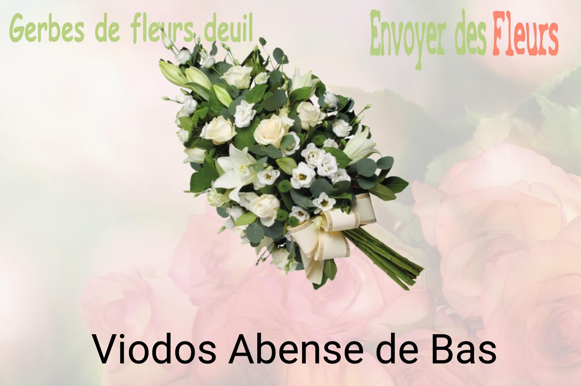 Gerbe de fleurs de deuil livrée à Viodos-Abense-de-Bas